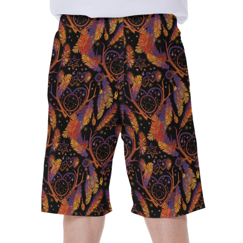 Indian Tribal Dream Catcher Print Men's Beach Shorts