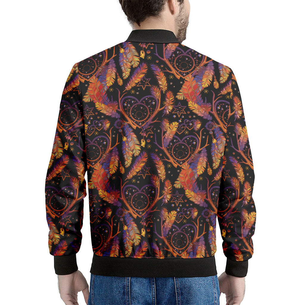 Indian Tribal Dream Catcher Print Men's Bomber Jacket