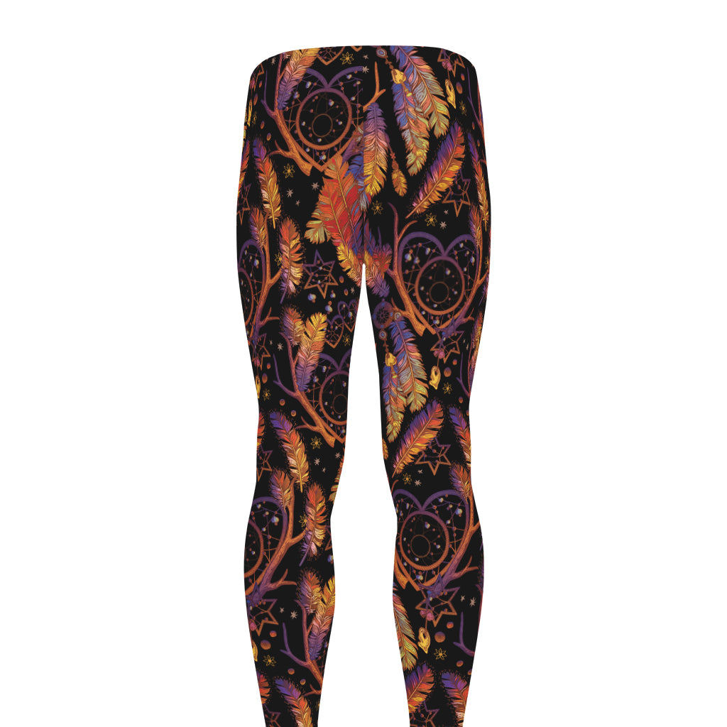 Indian Tribal Dream Catcher Print Men's leggings
