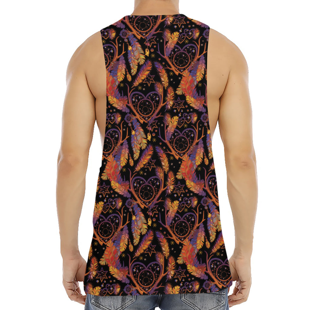 Indian Tribal Dream Catcher Print Men's Muscle Tank Top