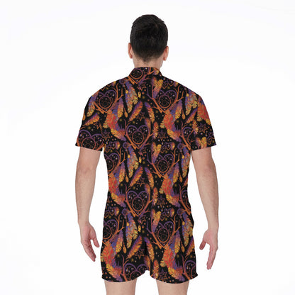 Indian Tribal Dream Catcher Print Men's Rompers