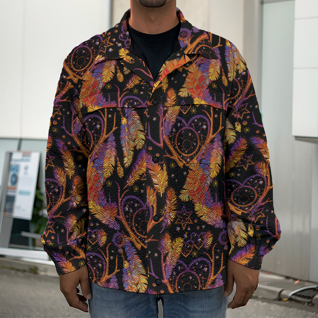 Indian Tribal Dream Catcher Print Men's Shirt Jacket
