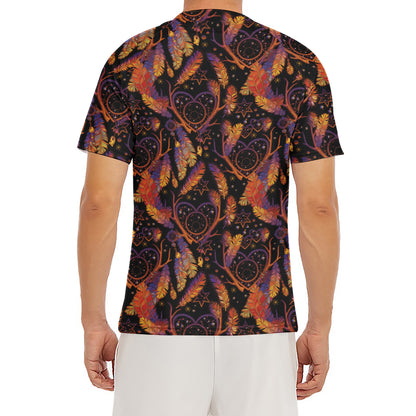 Indian Tribal Dream Catcher Print Men's Short Sleeve Rash Guard