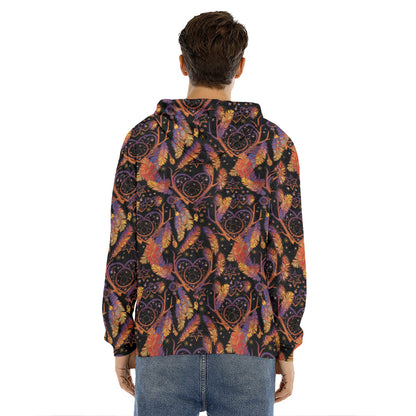 Indian Tribal Dream Catcher Print Men's Velvet Pullover Hoodie