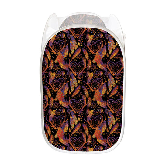 Indian Tribal Dream Catcher Print Mesh Laundry Hamper