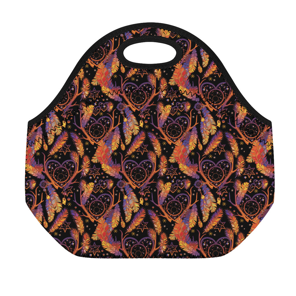 Indian Tribal Dream Catcher Print Neoprene Lunch Bag