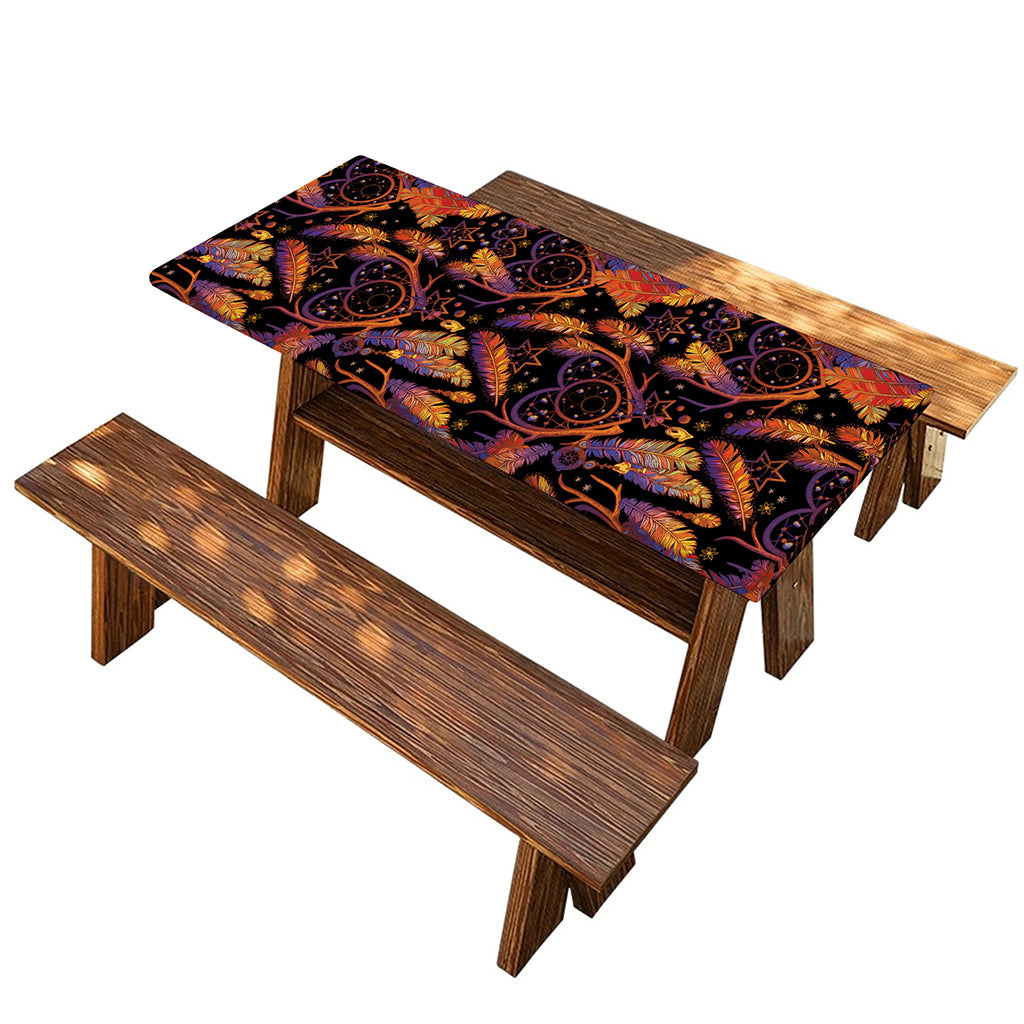 Indian Tribal Dream Catcher Print Picnic Table Cover