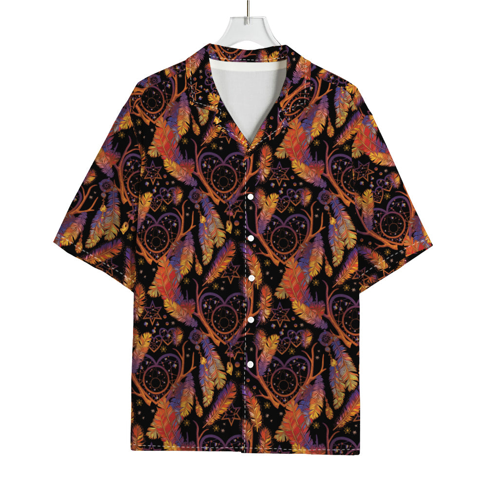 Indian Tribal Dream Catcher Print Rayon Hawaiian Shirt