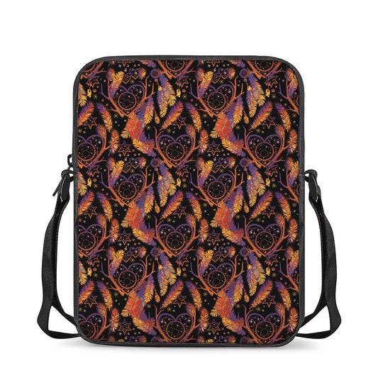 Indian Tribal Dream Catcher Print Rectangular Crossbody Bag