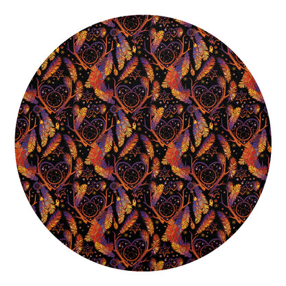 Indian Tribal Dream Catcher Print Round Blanket