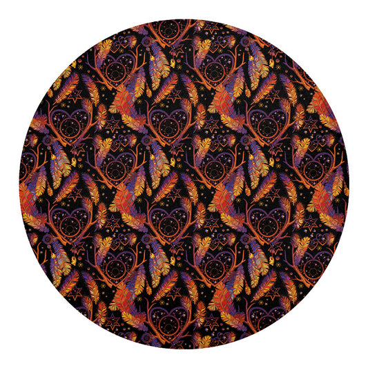 Indian Tribal Dream Catcher Print Round Blanket