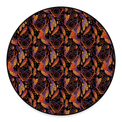 Indian Tribal Dream Catcher Print Round Floor Mat