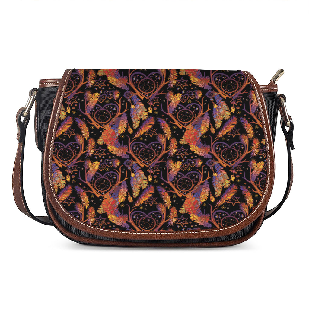 Indian Tribal Dream Catcher Print Saddle Bag