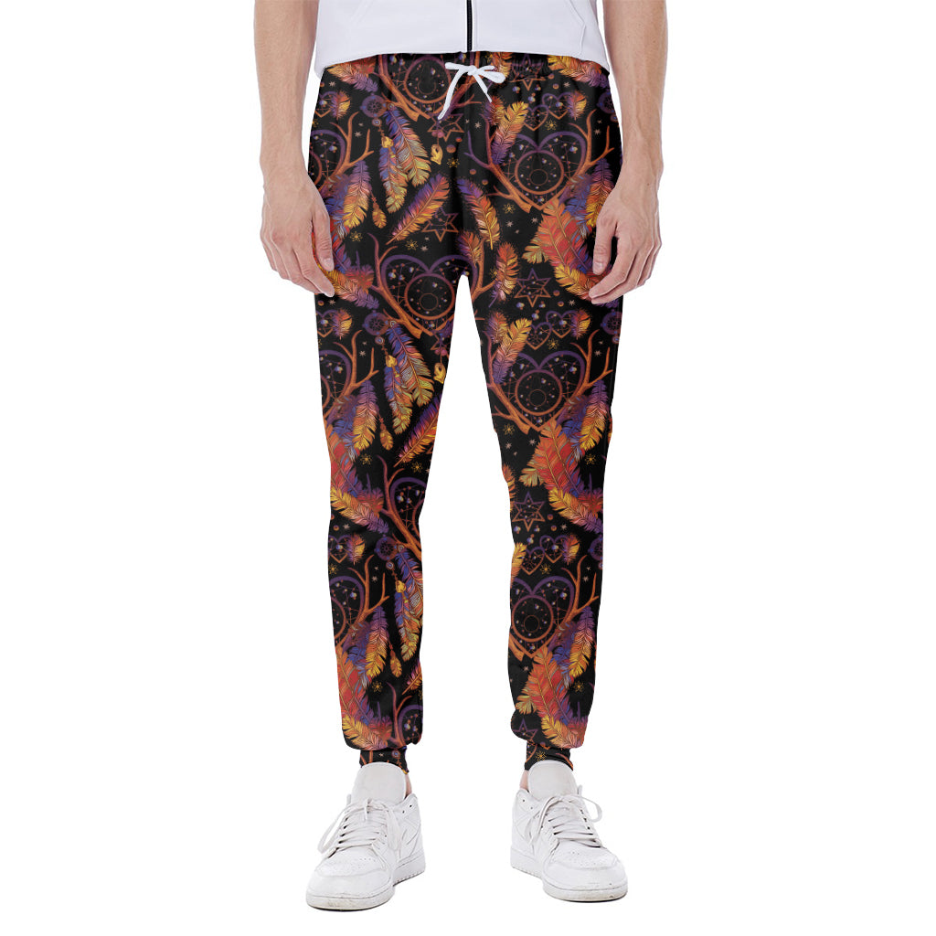 Indian Tribal Dream Catcher Print Scuba Joggers