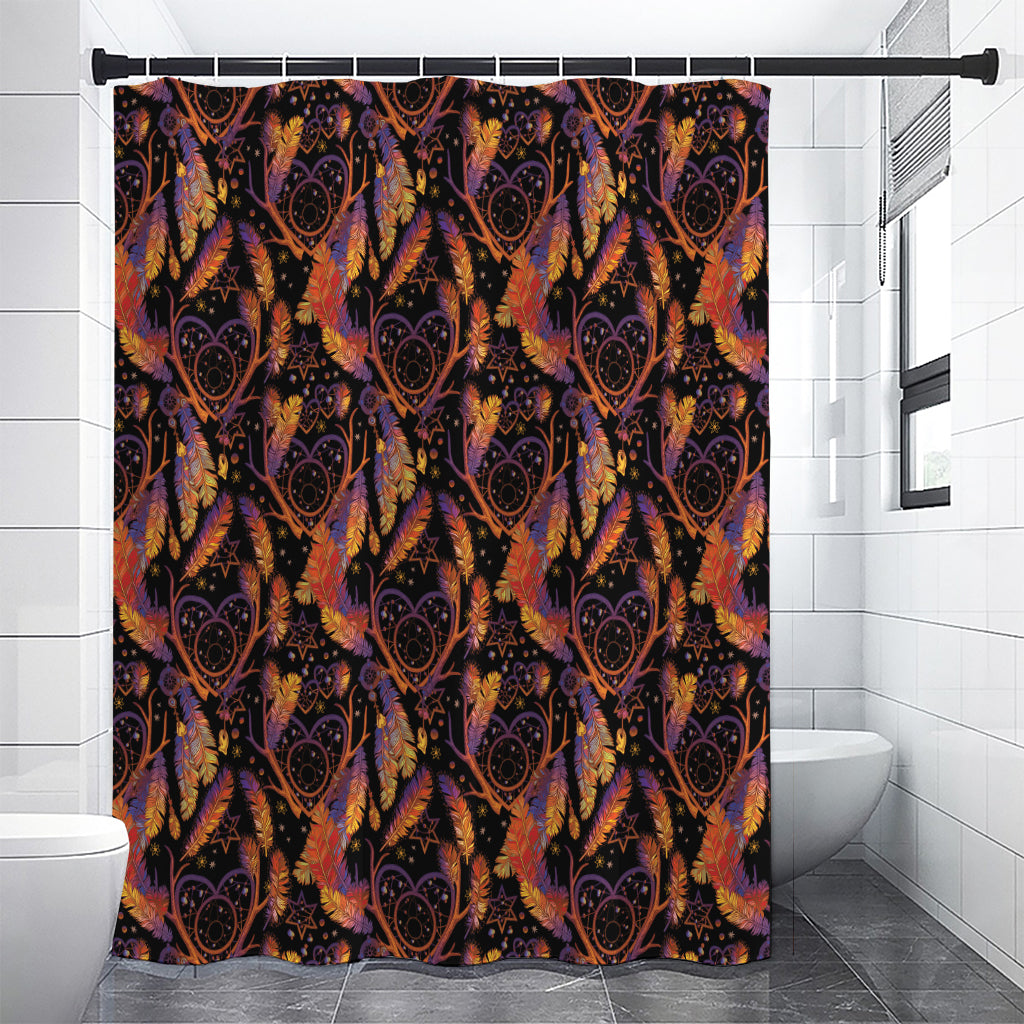 Indian Tribal Dream Catcher Print Shower Curtain