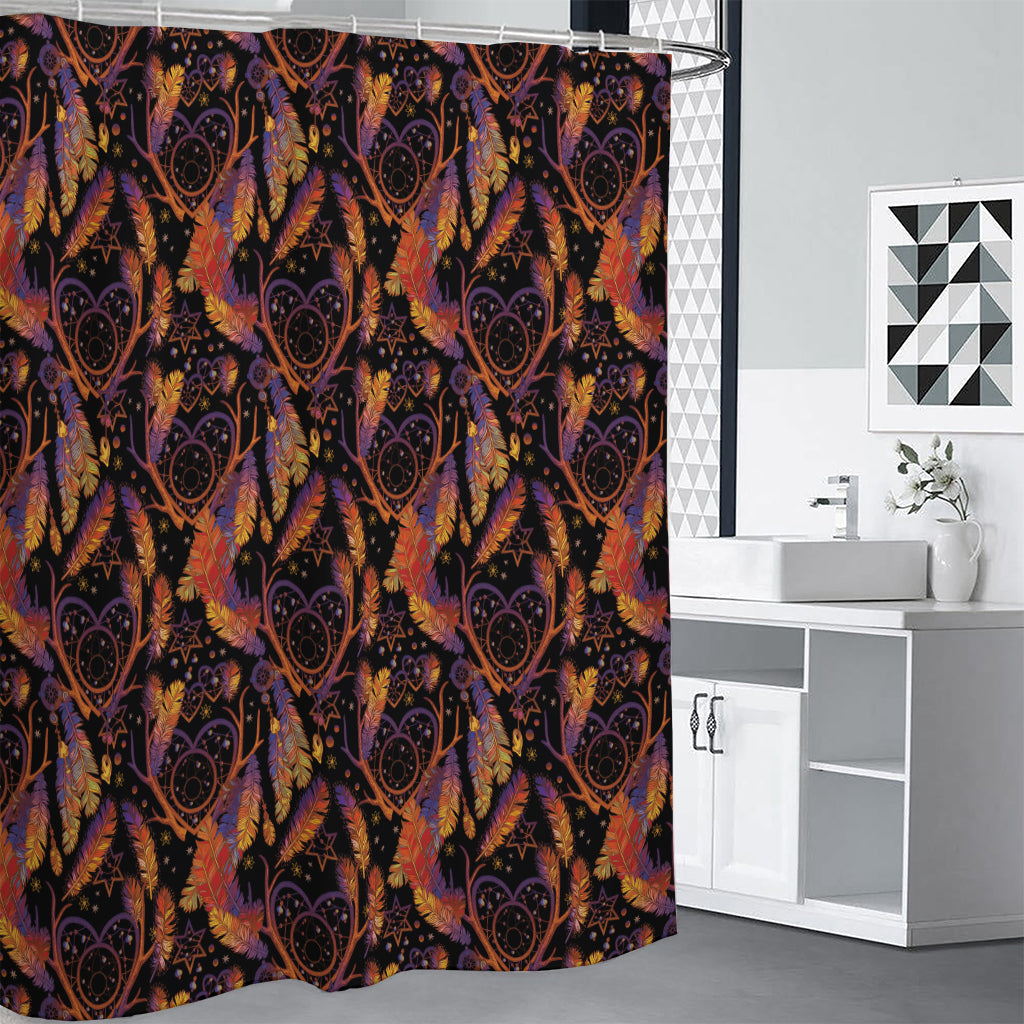 Indian Tribal Dream Catcher Print Shower Curtain