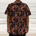 Indian Tribal Dream Catcher Print Textured Short Sleeve Shirt