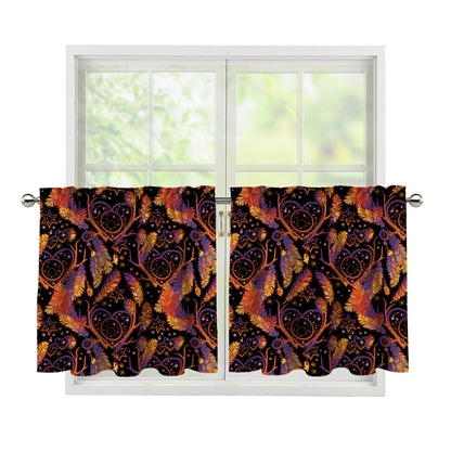 Indian Tribal Dream Catcher Print Tier Curtains