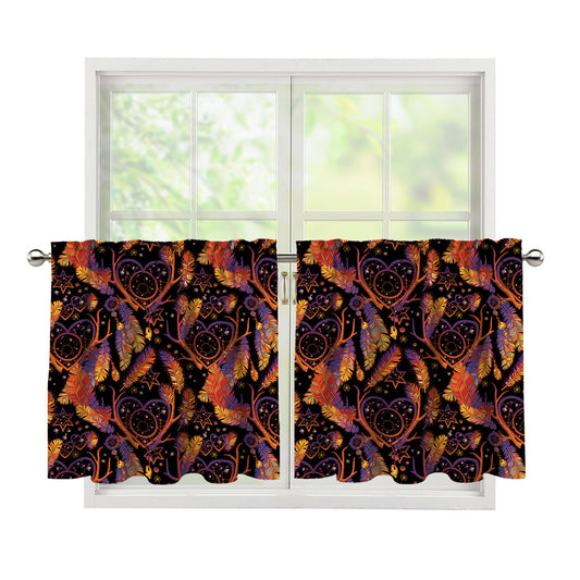 Indian Tribal Dream Catcher Print Tier Curtains