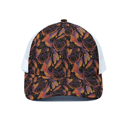 Indian Tribal Dream Catcher Print White Mesh Trucker Cap