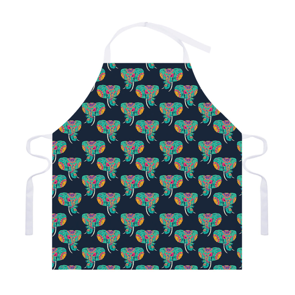 Indian Tribal Elephant Pattern Print Adjustable Apron