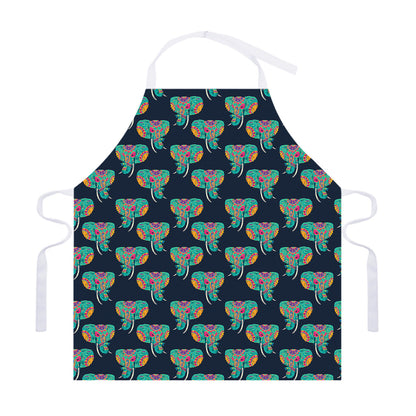 Indian Tribal Elephant Pattern Print Adjustable Apron
