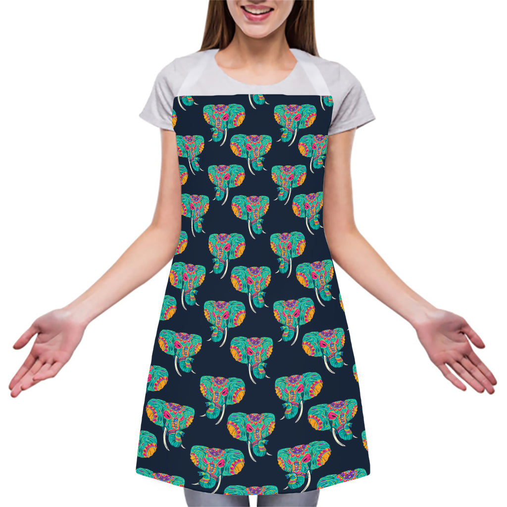 Indian Tribal Elephant Pattern Print Adjustable Apron