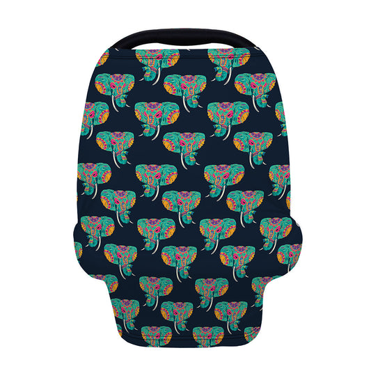Indian Tribal Elephant Pattern Print Baby Seat Cover