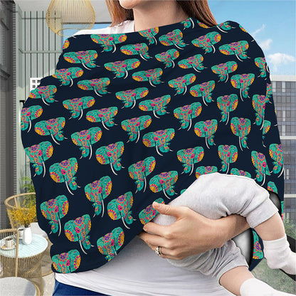 Indian Tribal Elephant Pattern Print Baby Seat Cover