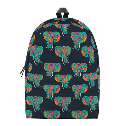 Indian Tribal Elephant Pattern Print Backpack