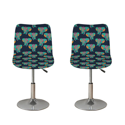 Indian Tribal Elephant Pattern Print Bar Stool Covers
