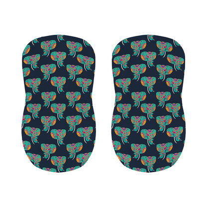 Indian Tribal Elephant Pattern Print Bar Stool Covers