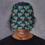 Indian Tribal Elephant Pattern Print Baseball Cap