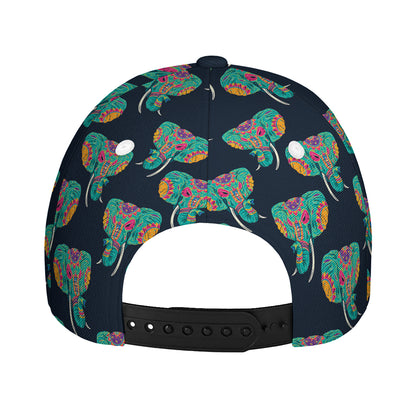 Indian Tribal Elephant Pattern Print Baseball Cap