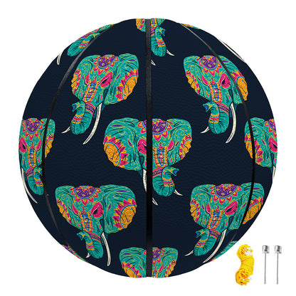 Indian Tribal Elephant Pattern Print Basketball
