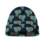 Indian Tribal Elephant Pattern Print Beanie