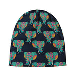 Indian Tribal Elephant Pattern Print Beanie