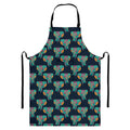 Indian Tribal Elephant Pattern Print Bib Apron With Pocket