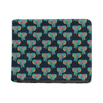 Indian Tribal Elephant Pattern Print Bifold Wallet