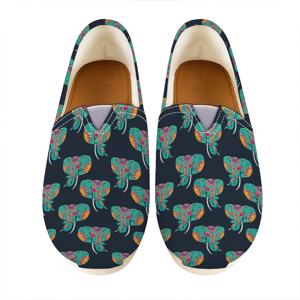 Indian Tribal Elephant Pattern Print Casual Shoes