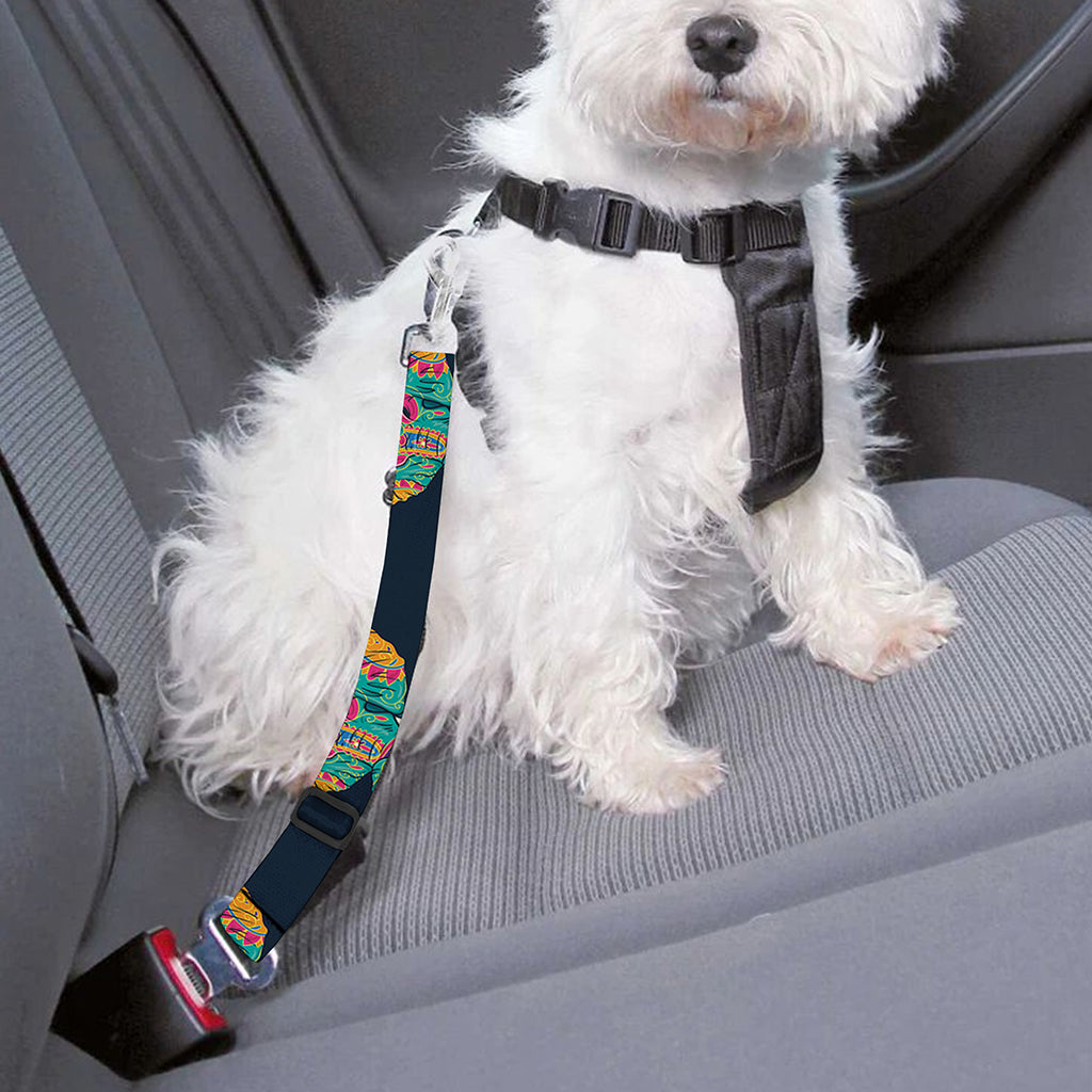 Indian Tribal Elephant Pattern Print Dog Seat Belt
