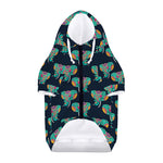 Indian Tribal Elephant Pattern Print Dog Zip Up Hoodie