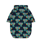 Indian Tribal Elephant Pattern Print Dog Zip Up Hoodie