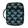 Indian Tribal Elephant Pattern Print Front Pocket Bible Bag
