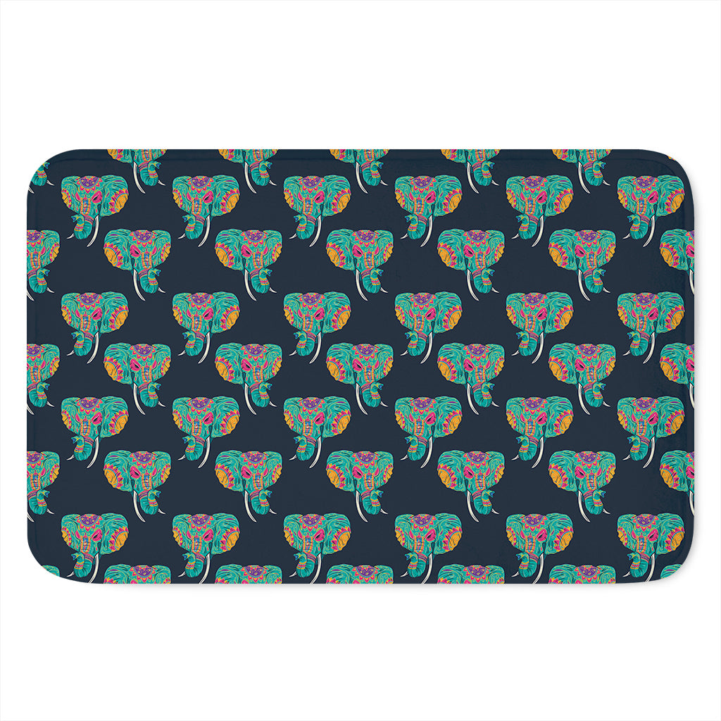 Indian Tribal Elephant Pattern Print Indoor Door Mat