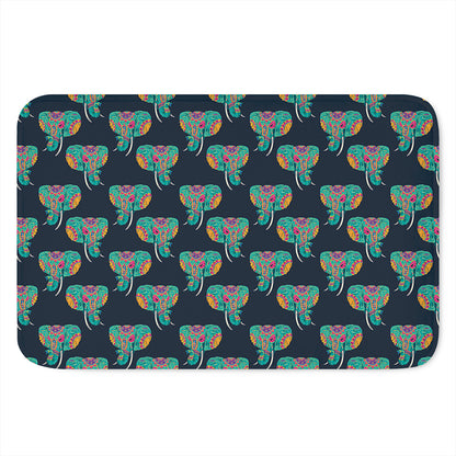 Indian Tribal Elephant Pattern Print Indoor Door Mat