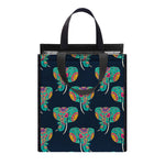 Indian Tribal Elephant Pattern Print Insulated Lunch Tote