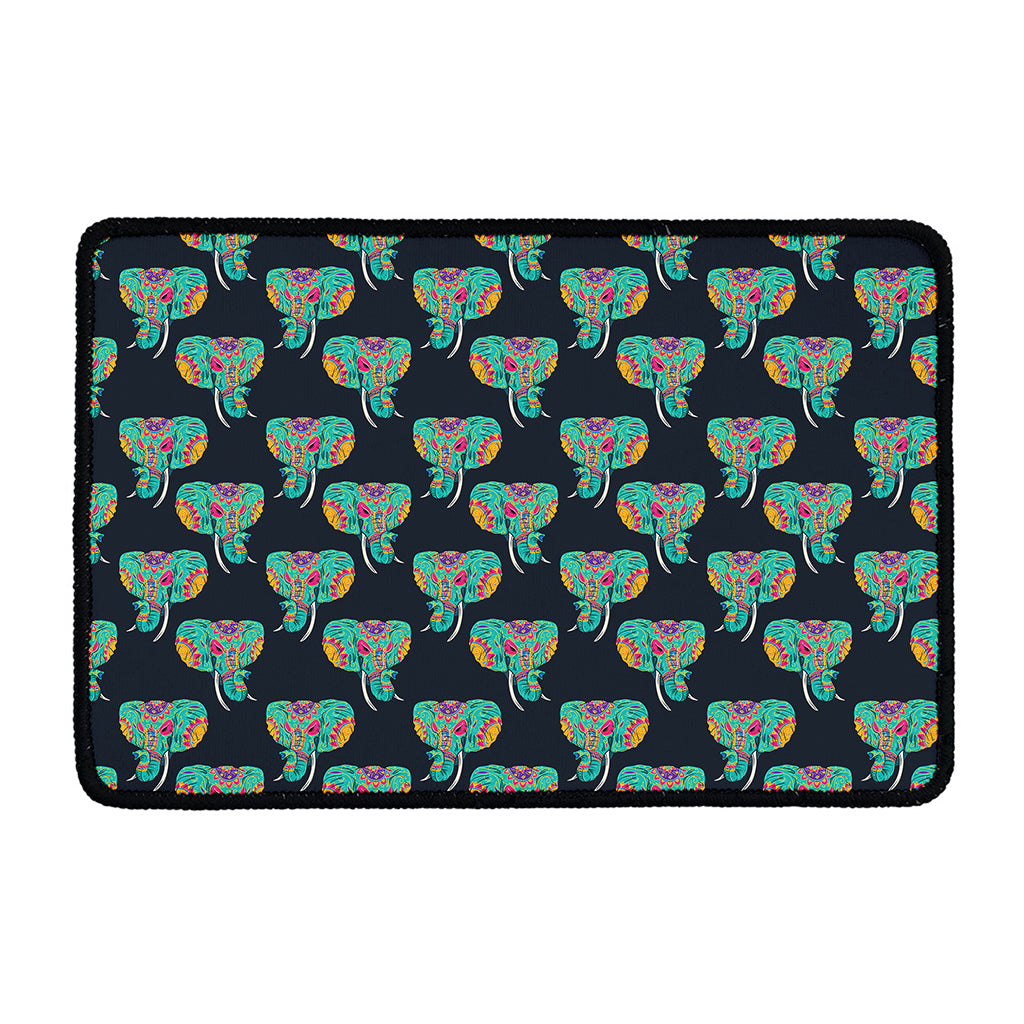 Indian Tribal Elephant Pattern Print Kitchen Mat