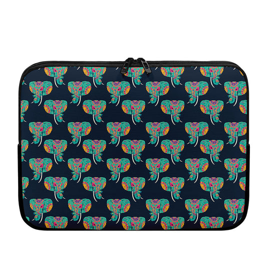 Indian Tribal Elephant Pattern Print Laptop Sleeve