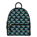 Indian Tribal Elephant Pattern Print Leather Backpack